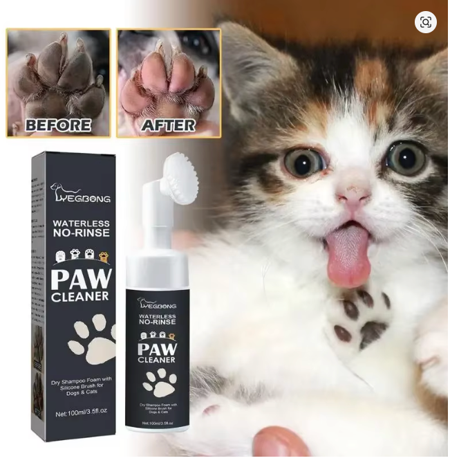 BirchPaw Waterless Paw Cleaner Foam - No-Rinse Paw Cleanser for Dogs