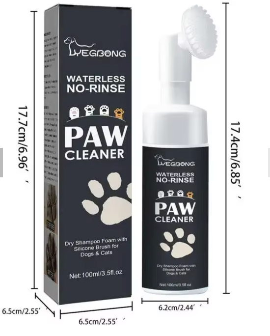 BirchPaw Waterless Paw Cleaner Foam - No-Rinse Paw Cleanser for Dogs